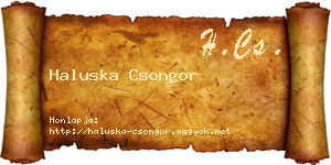 Haluska Csongor névjegykártya